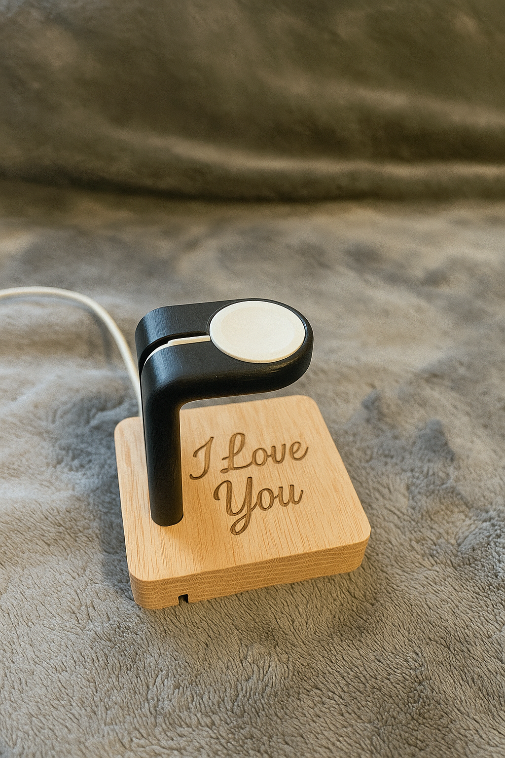 Personalized Wooden Apple Watch Charging Stand