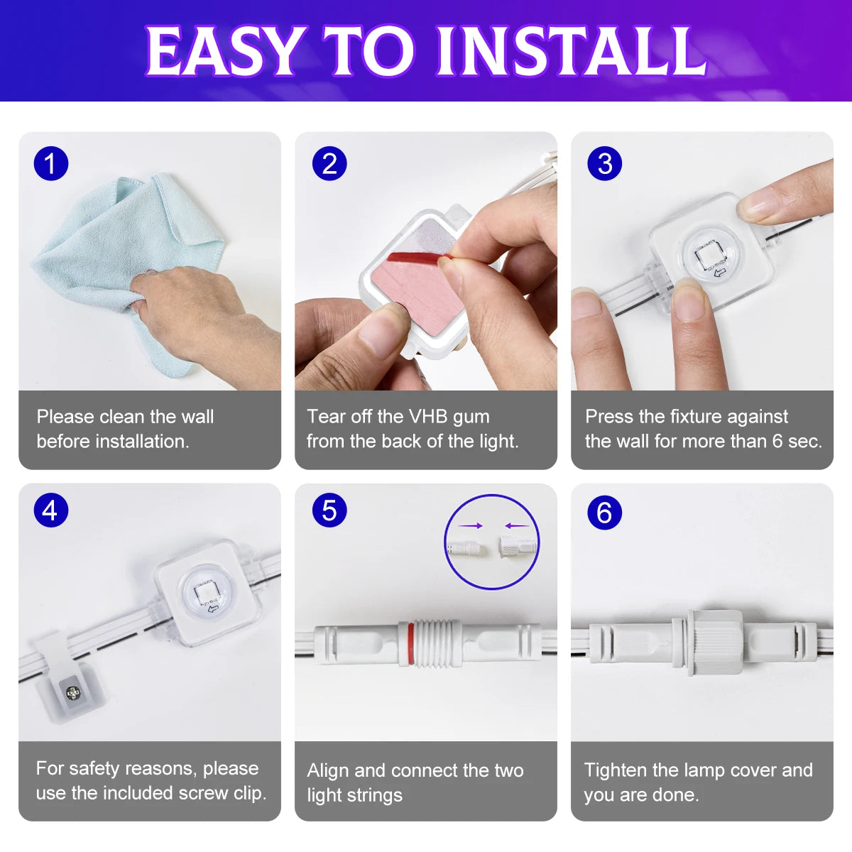 MassiveEco Permanent Smart Outdoor Lights - 100ft/150ft with 60/90 LED Eaves Lights IP68 Waterproof for Holidays