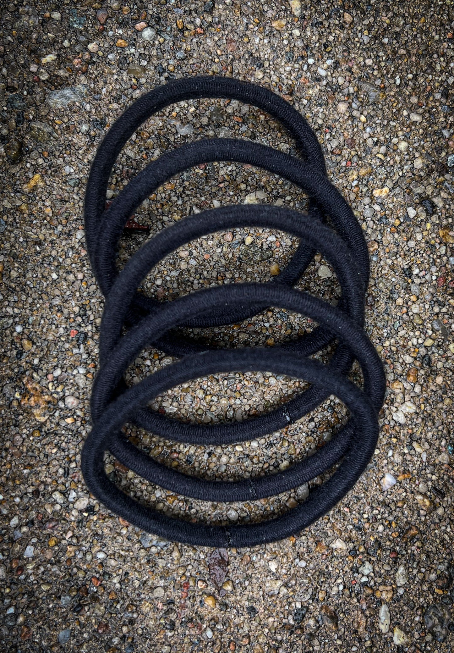 5-Pack Plastic Free Hair Ties (Black)